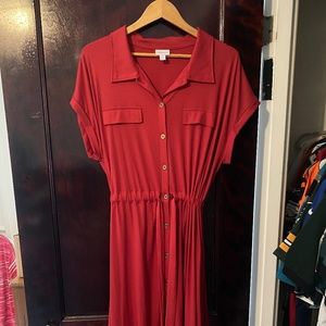 XL Lularoe Stacey Dress RED